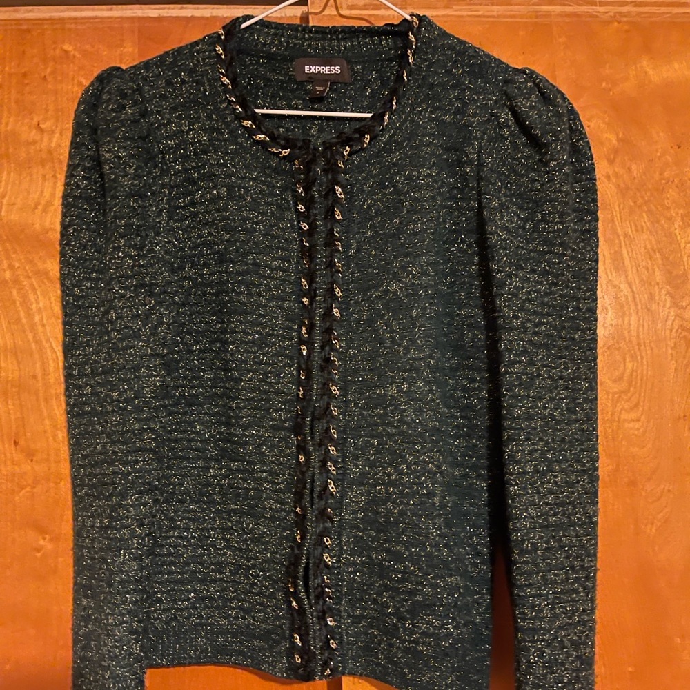 Metallic Express Sweater Jacket